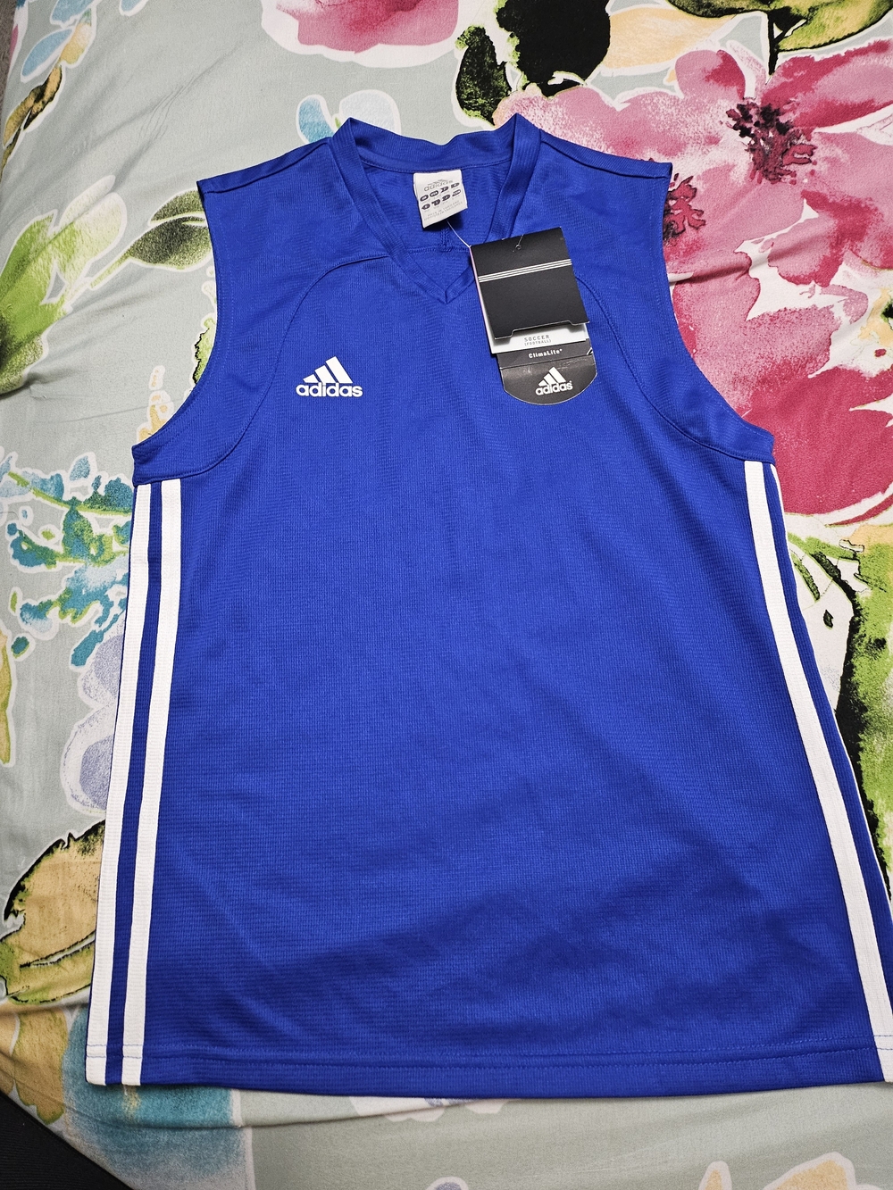 Adidas Girls' Royal Blue Sleeveless Sports Tank